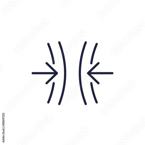 compression or squeeze icon, line vector photo