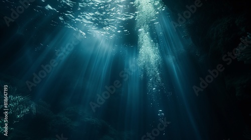 Underwater lights illuminate the depths, casting an ethereal glow that beckons swimmers into its embrace.