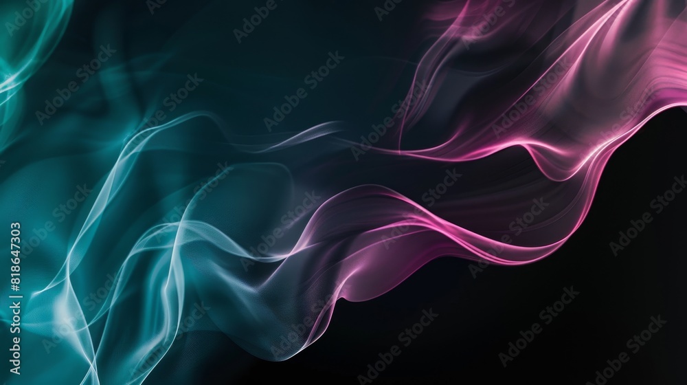 Gradient of Light: Teal to Pink on Black Background Gradient of Light: Teal to Pink on Black Background