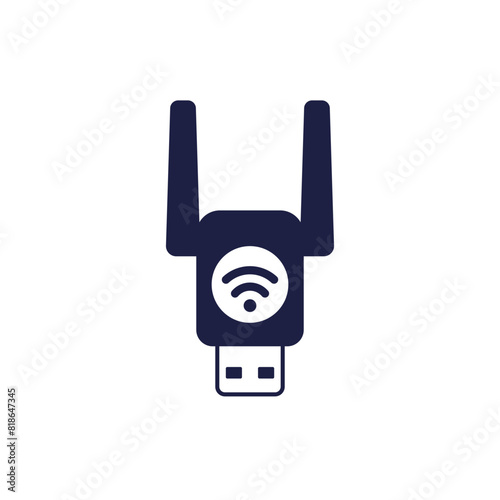 usb Wi-Fi adapter icon on white