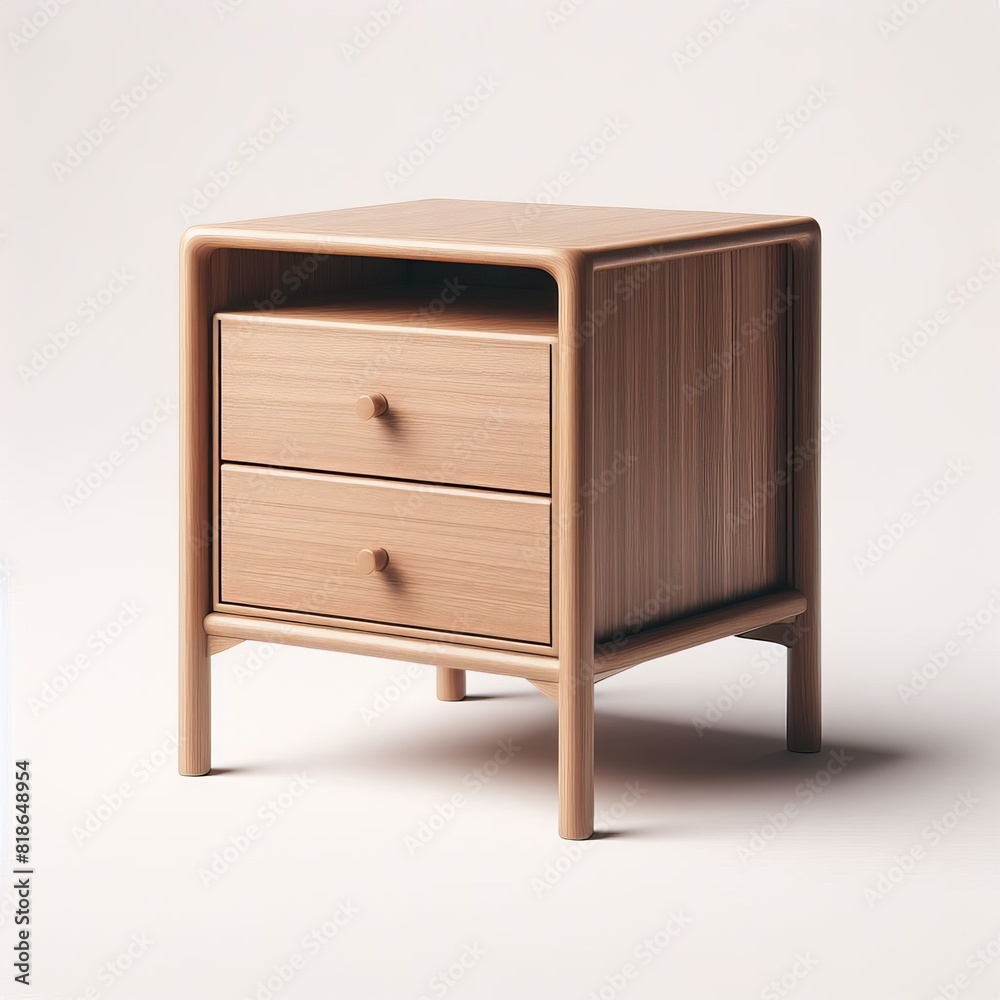 Brown wooden cabinet with drawers offers storage space for a bedroom or home office Brown wooden cabinet with drawers offers storage space for a bedroom or home office