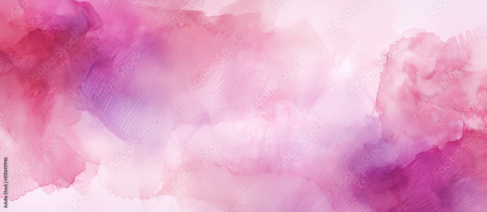 A beautiful pink watercolor background created with watercolor paints on a textured paper with a rough surface that adds depth and character Perfect for a copy space image