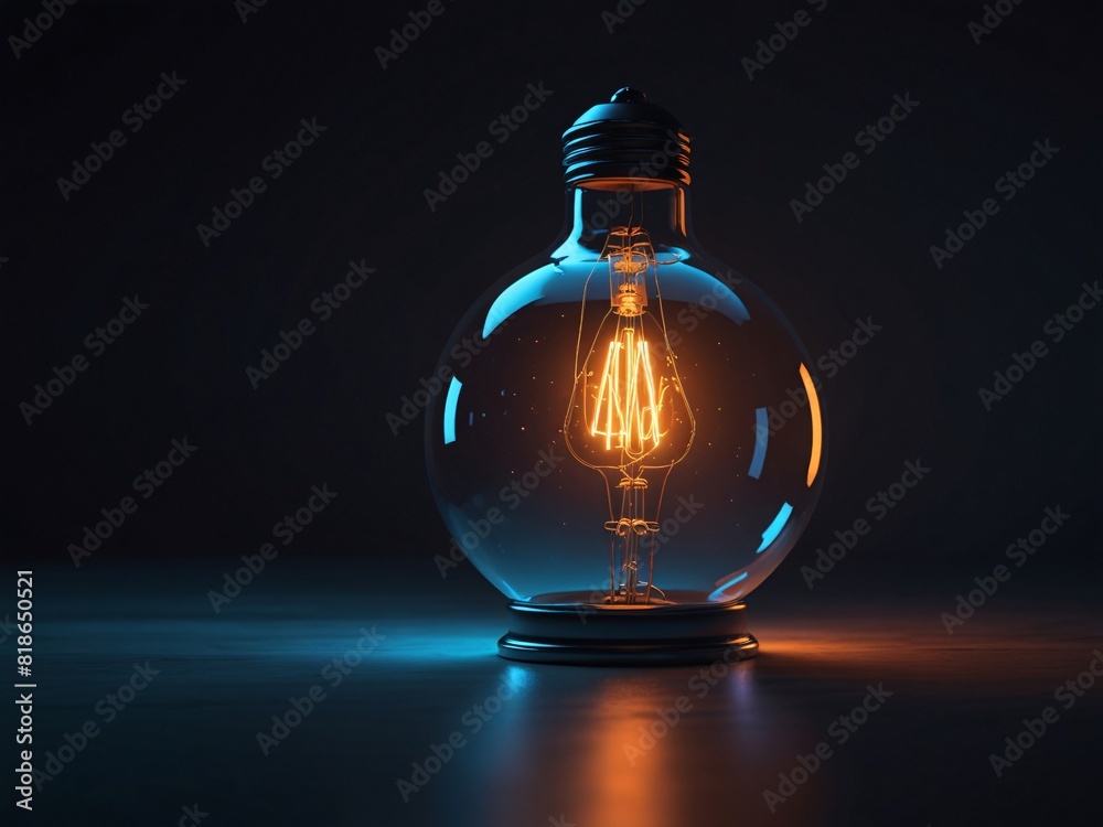 3D Rendered Illustration of bulb For New Idea