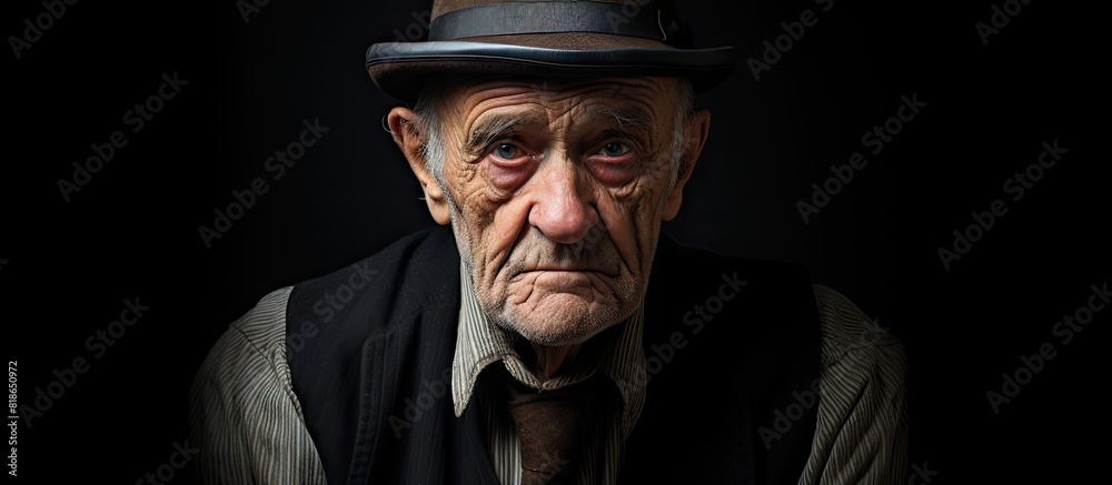 An elderly gentleman with a striking and timeless appearance deserving of admiration and respect. with copy space image. Place for adding text or design An elderly gentleman with a striking and timeless appearance deserving of admiration and respect. with copy space image. Place for adding text or design