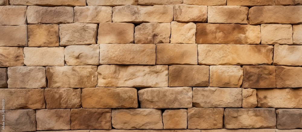 A close up image of the textured and rough light brown or yellow stone wall serves as a background It features an art pattern serving as an abstract concept for wallpaper or other uses A close up image of the textured and rough light brown or yellow stone wall serves as a background It features an art pattern serving as an abstract concept for wallpaper or other uses