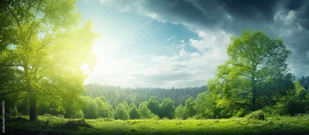 A beautiful day with a sunny forest setting featuring abstract natural backgrounds perfect for a copy space image A beautiful day with a sunny forest setting featuring abstract natural backgrounds perfect for a copy space image