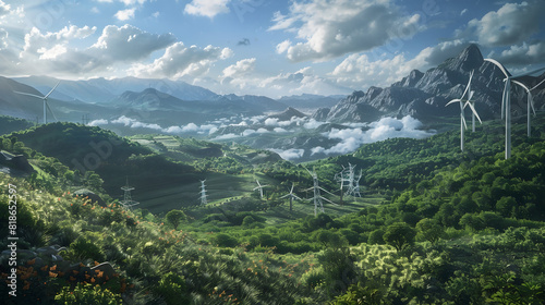 In a world brimming with hope and environmental responsibility, we see communities working together to create a sustainable future with renewable energy.