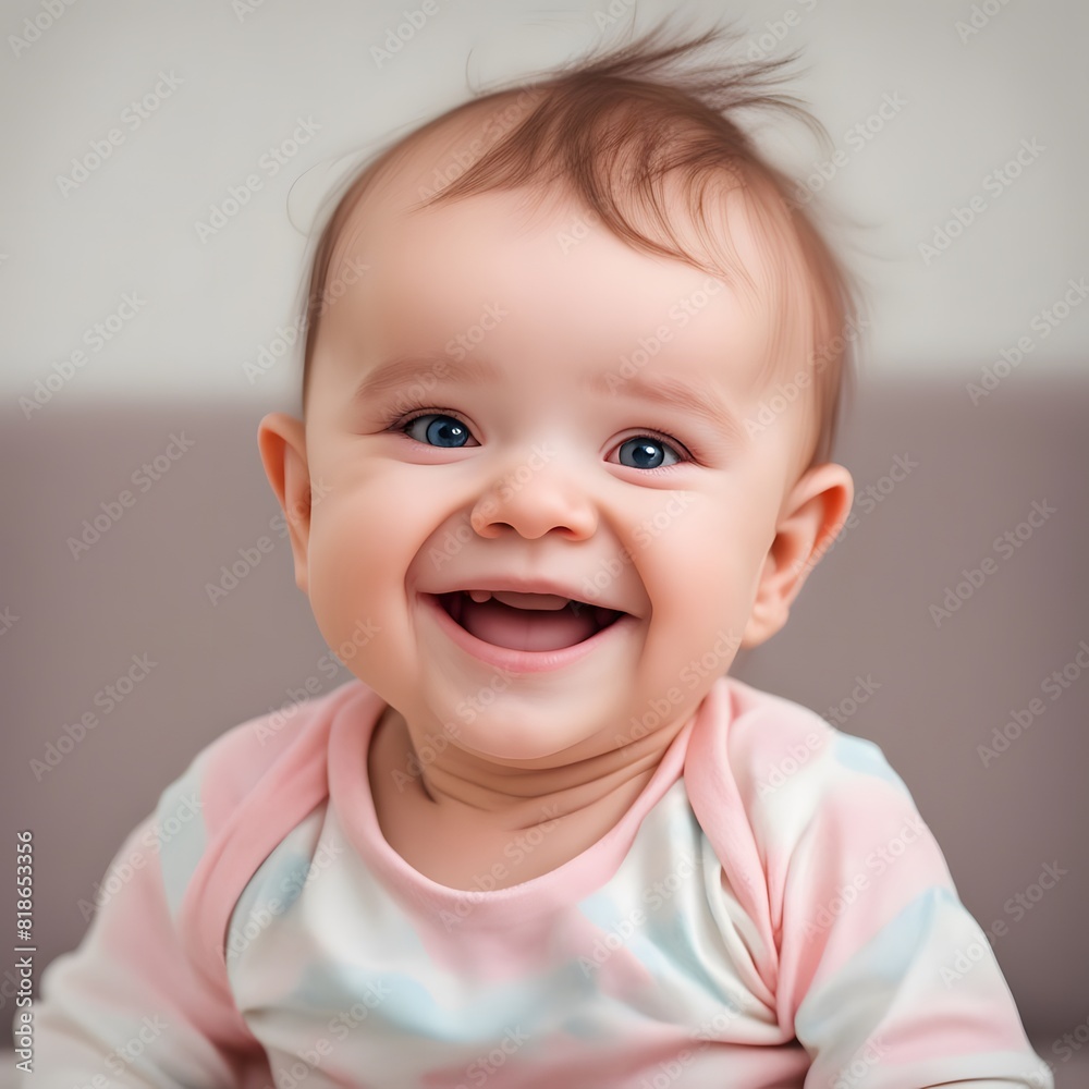 Portrait of a Cute Baby Smiling Beautifully Portrait of a Cute Baby Smiling Beautifully