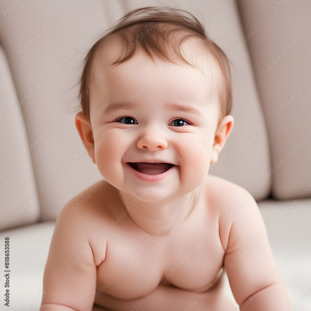 Portrait of a Cute Baby Smiling Beautifully Portrait of a Cute Baby Smiling Beautifully