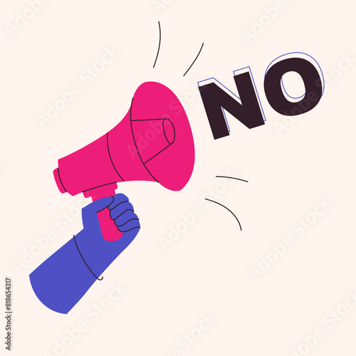 Learn to say no, leadership skill to manage workload vector illustration