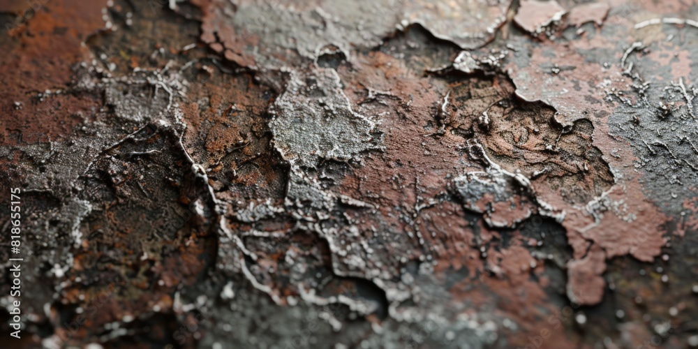 The image is of a rusty surface with a lot of cracks and holes The image is of a rusty surface with a lot of cracks and holes