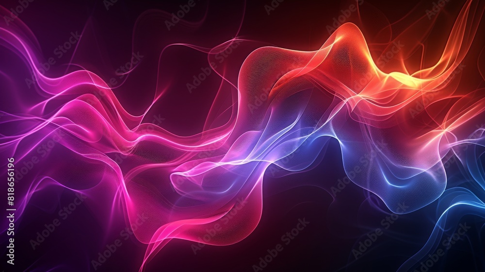 Vibrant Glowing Waves in Dark Vibrant Glowing Waves in Dark