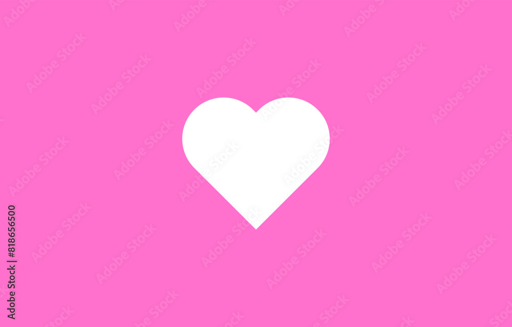 Love background.White heart on pink background.Valentine vector graphic wallpaper. Love background.White heart on pink background.Valentine vector graphic wallpaper.