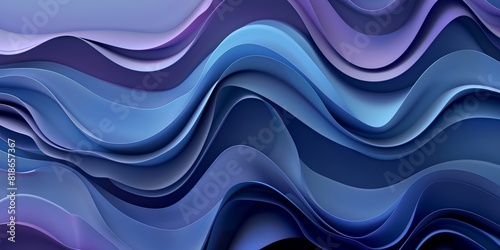 abstract blue and purple background with wavy lines and curves of varying shapes and sizes