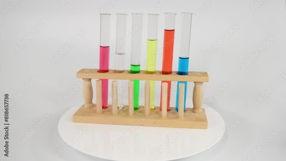 Rotating Colored Test Tubes Display Rotating Colored Test Tubes Display