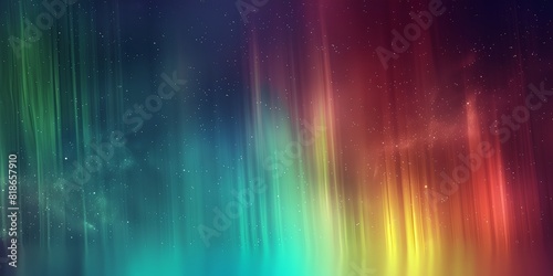 colorful background aurora borealis with stars in night sky photo