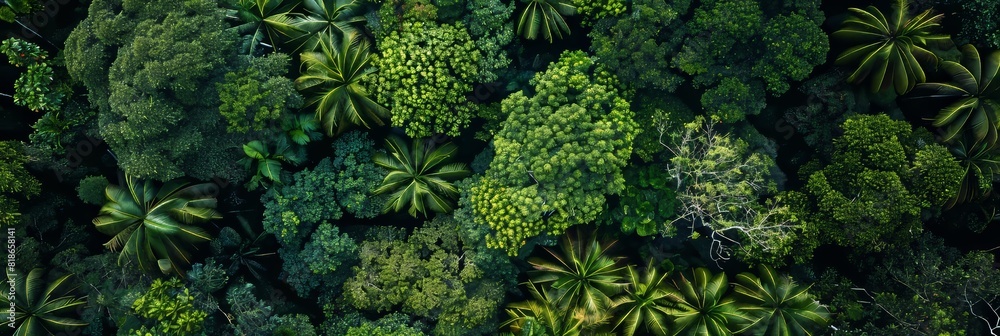 Rainforest Canopy View from Above for Nature Lovers Generative AI
