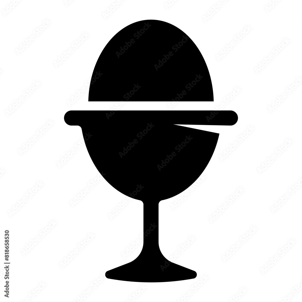 Obraz premium boiled egg glyph icon