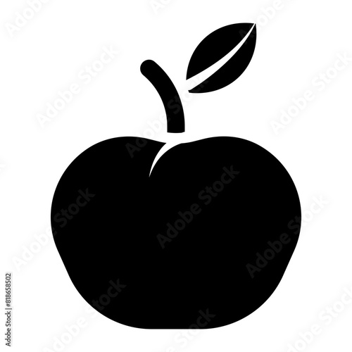 apple fruit glyph icon photo