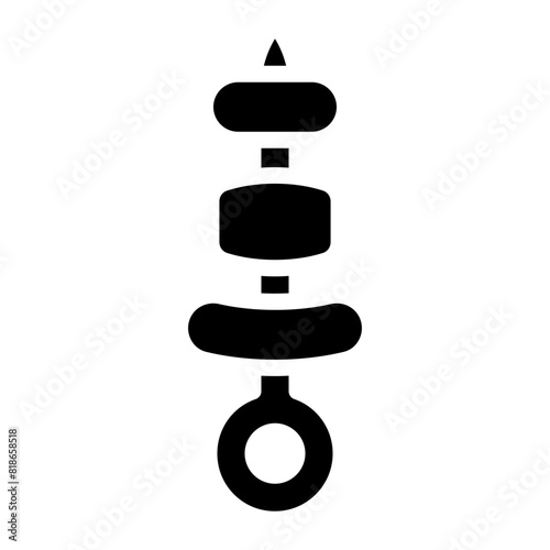 bbq skewer glyph icon