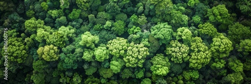 Aerial View of a Lush Forest for Nature Lovers Generative AI