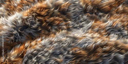 Close-up of furry animal's coat. Textured fur concept