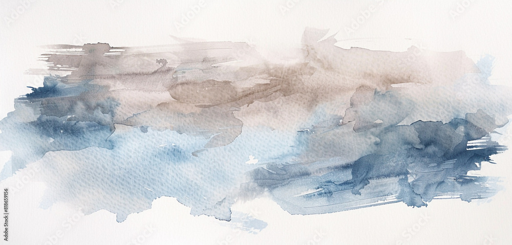 Chill watercolors in taupe & blue. Chill watercolors in taupe & blue.