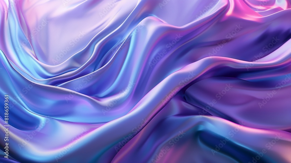 Obraz premium Blue and Purple Wavy Lines Abstract Background
