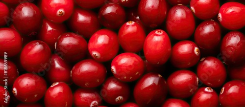 A macro view of ripe red cr...
