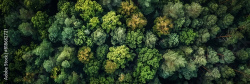 Woodland Aerial View for Nature Lovers Generative AI