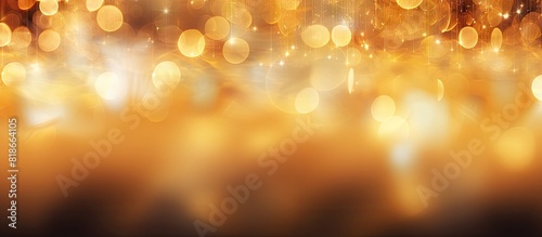 A background image featuring an abstract golden bokeh effect with ample space for adding text or other elements