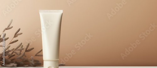 A mockup of a cream tube is...