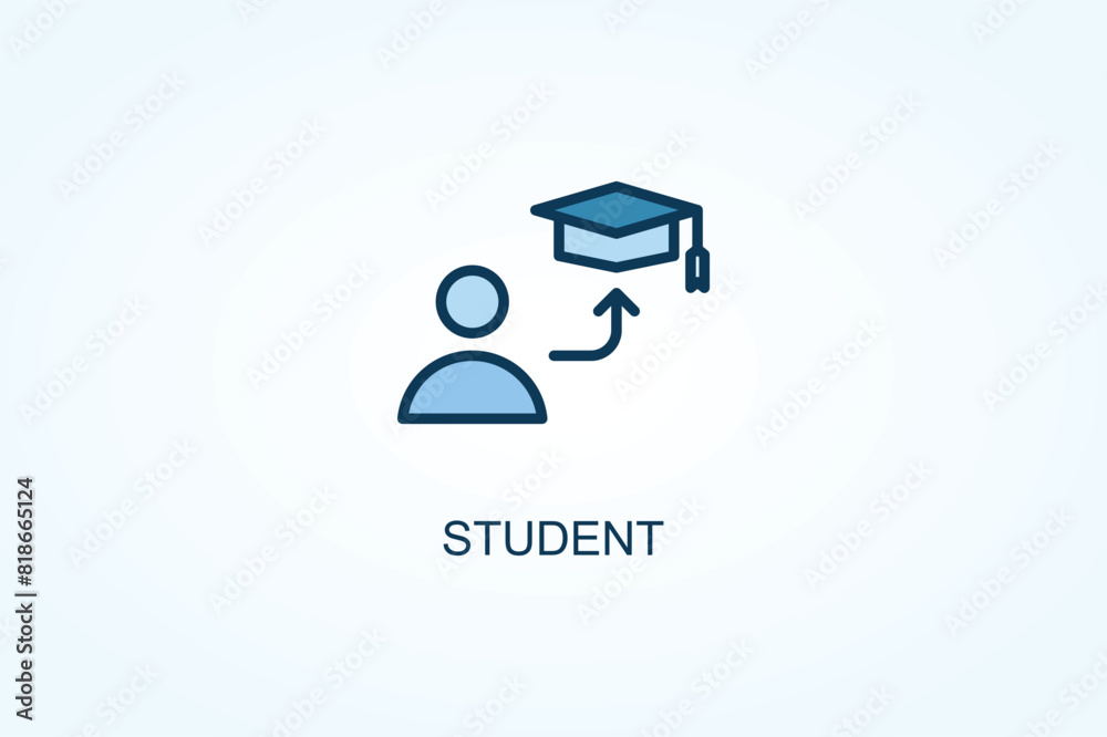 Student vector or logo sign symbol illustration Student vector or logo sign symbol illustration
