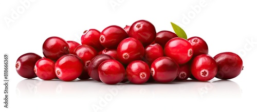 A macro view of ripe red cr...