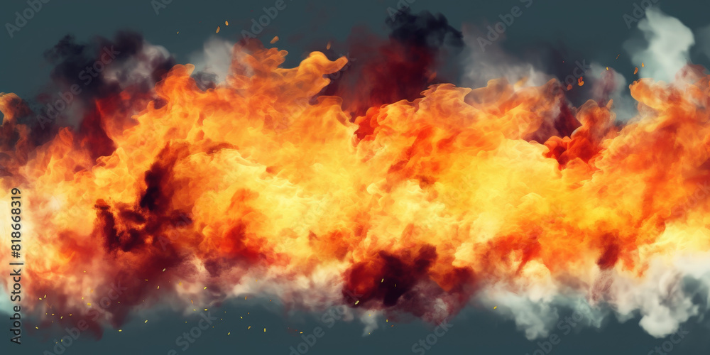 fire Smoke and Flames on white background fire Smoke and Flames on white background