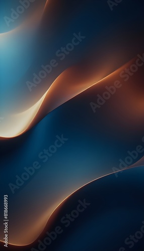 Abstract background wallpaper for phone with dark blue and brown waves