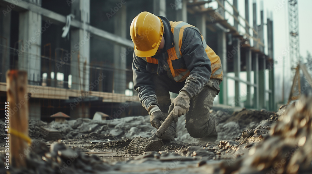 worker on construction site worker on construction site