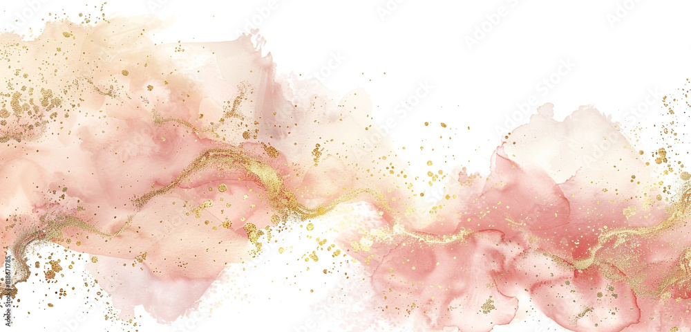 Fototapeta premium Upscale panoramic collection blush, beige, gold for refined backgrounds.