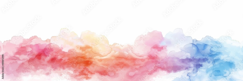 Vibrant Whimsical Clouds Sky Background for Kids Party Decor Generative AI