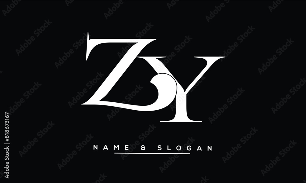ZY, YZ, Z, Y Abstract Letters Logo Monogram ZY, YZ, Z, Y Abstract Letters Logo Monogram