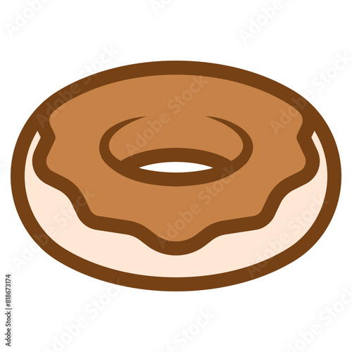 chocolate flavour donut icon