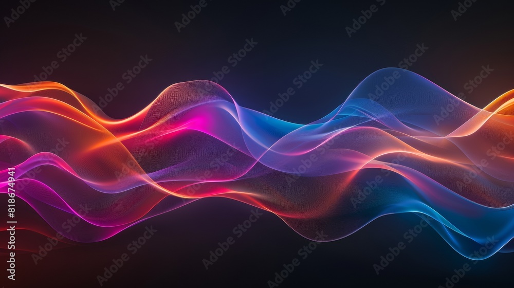Colorful Luminescent Wave Background
