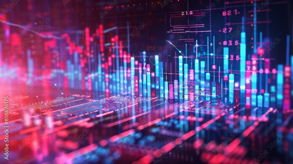 Abstract background of a digital chart, stock business. Abstract background of a digital chart, stock business.