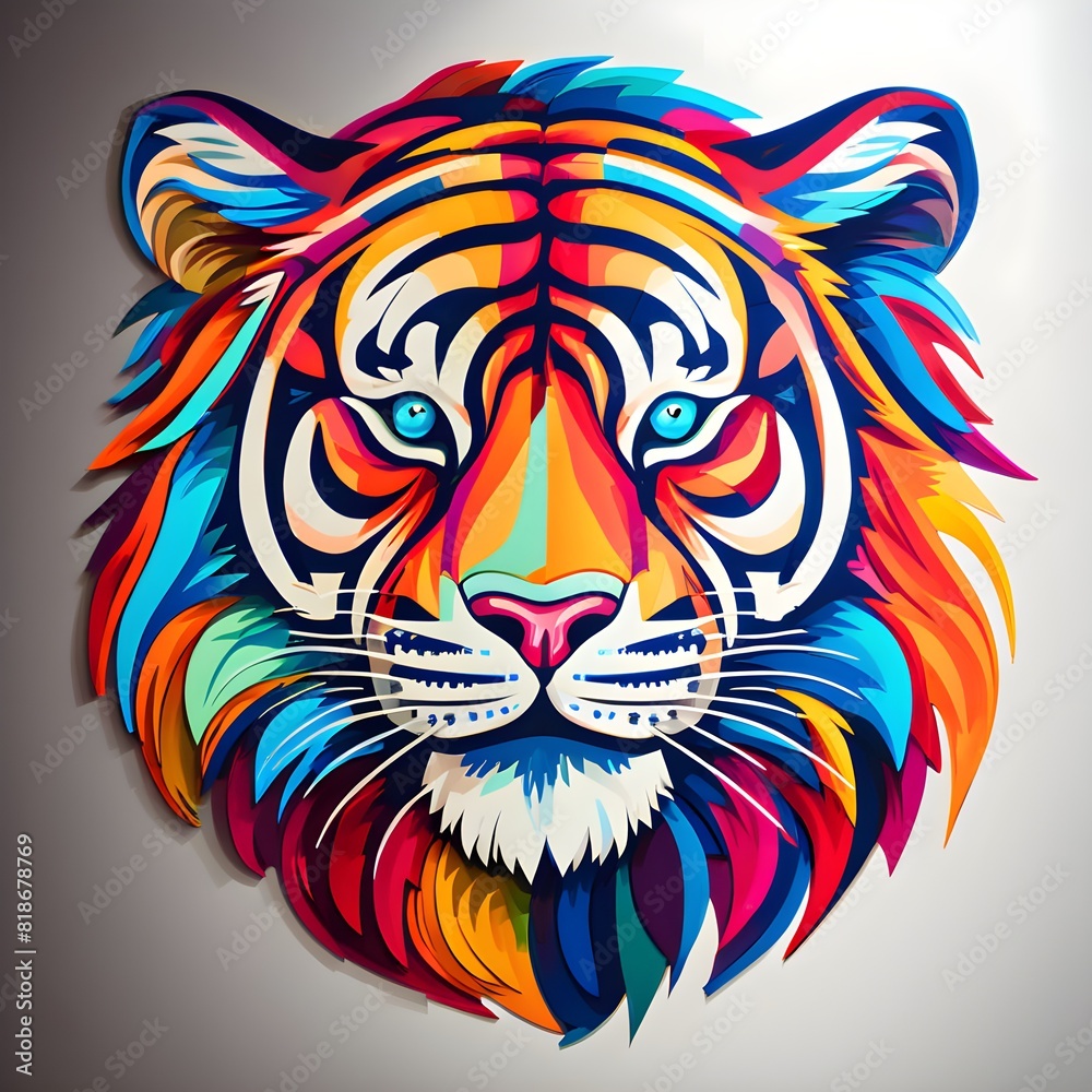 Colorful tiger logo