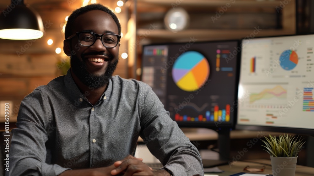 Smiling Professional at His Desk Smiling Professional at His Desk