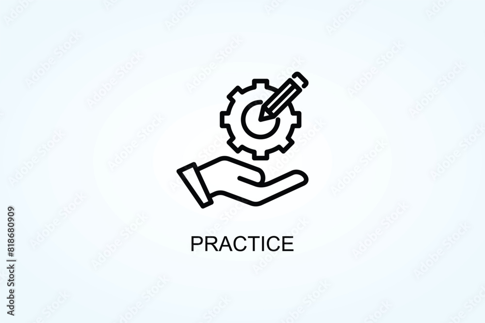 Practice Vector Or Logo Sign Symbol Illustration Practice Vector Or Logo Sign Symbol Illustration