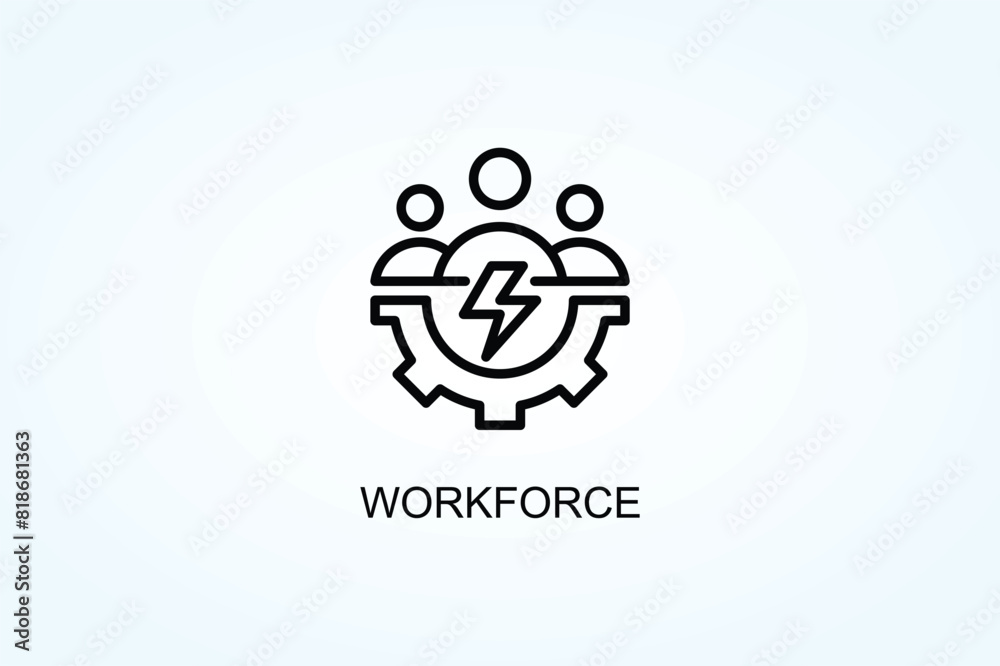 Workforce Vector Or Logo Sign Symbol Illustration Workforce Vector Or Logo Sign Symbol Illustration