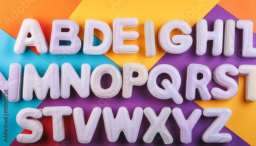 hand drawn alphabet letters  hand drawn alphabet  Colorful Latin 3D alphabet with airy thick letters. Font with numbers inflated figures in a cartoon