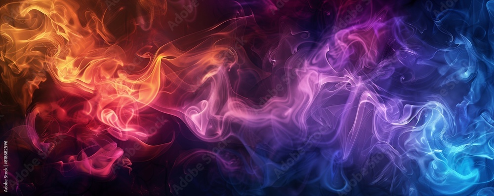 A vibrant abstract background featuring swirling smoke in rich, jewel-toned colors against a dark backdrop, creating a mystical and dynamic effect that evokes a sense of magic and mystery. A vibrant abstract background featuring swirling smoke in rich, jewel-toned colors against a dark backdrop, creating a mystical and dynamic effect that evokes a sense of magic and mystery.