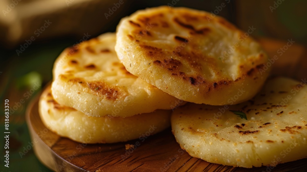 Vibrant Close-up of Arepas for Food Poster Generative AI Vibrant Close-up of Arepas for Food Poster Generative AI